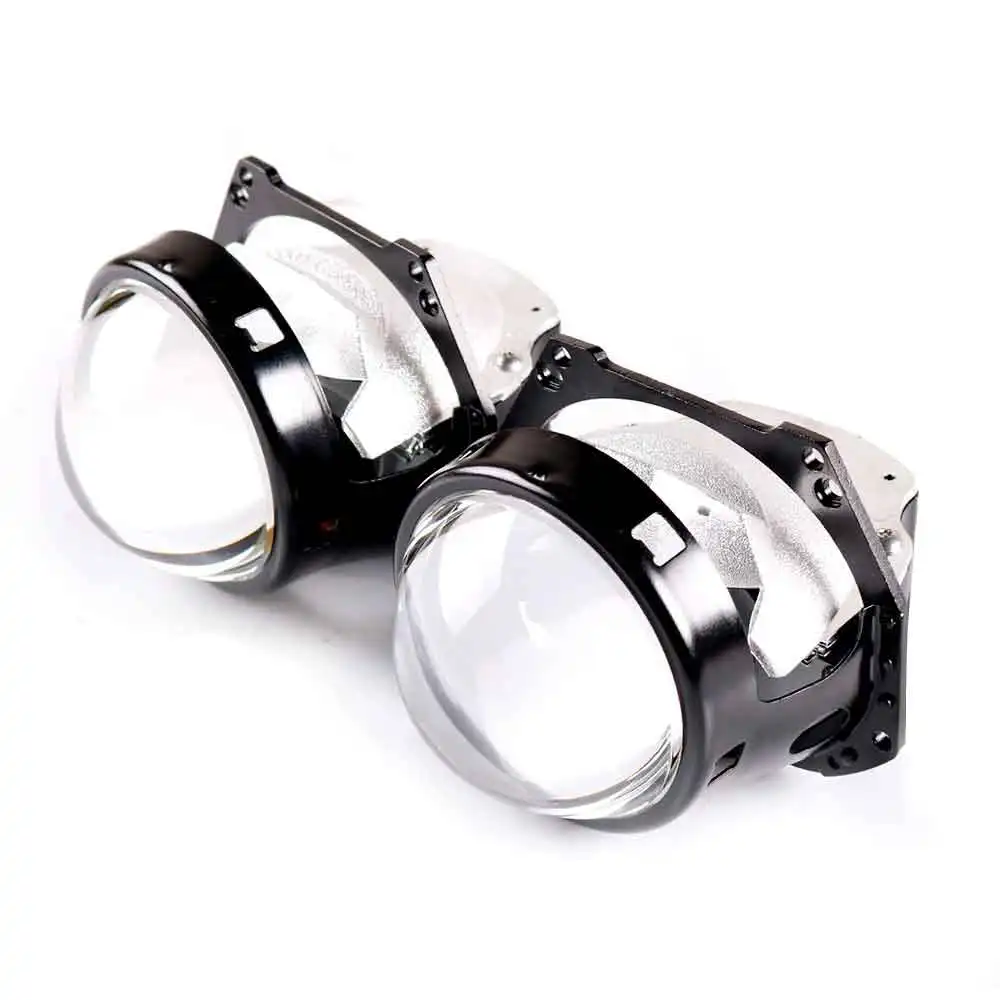 Black holder Sanvi 3 дюйма 35 Вт 5500 к автомобильный би светодиодный проектор Объектив фара для дальнего ближнего света светодиодный автомобильный Мотоцикл головной свет модифицированные комплекты RHD и LHD свет - Цвет: Black holder