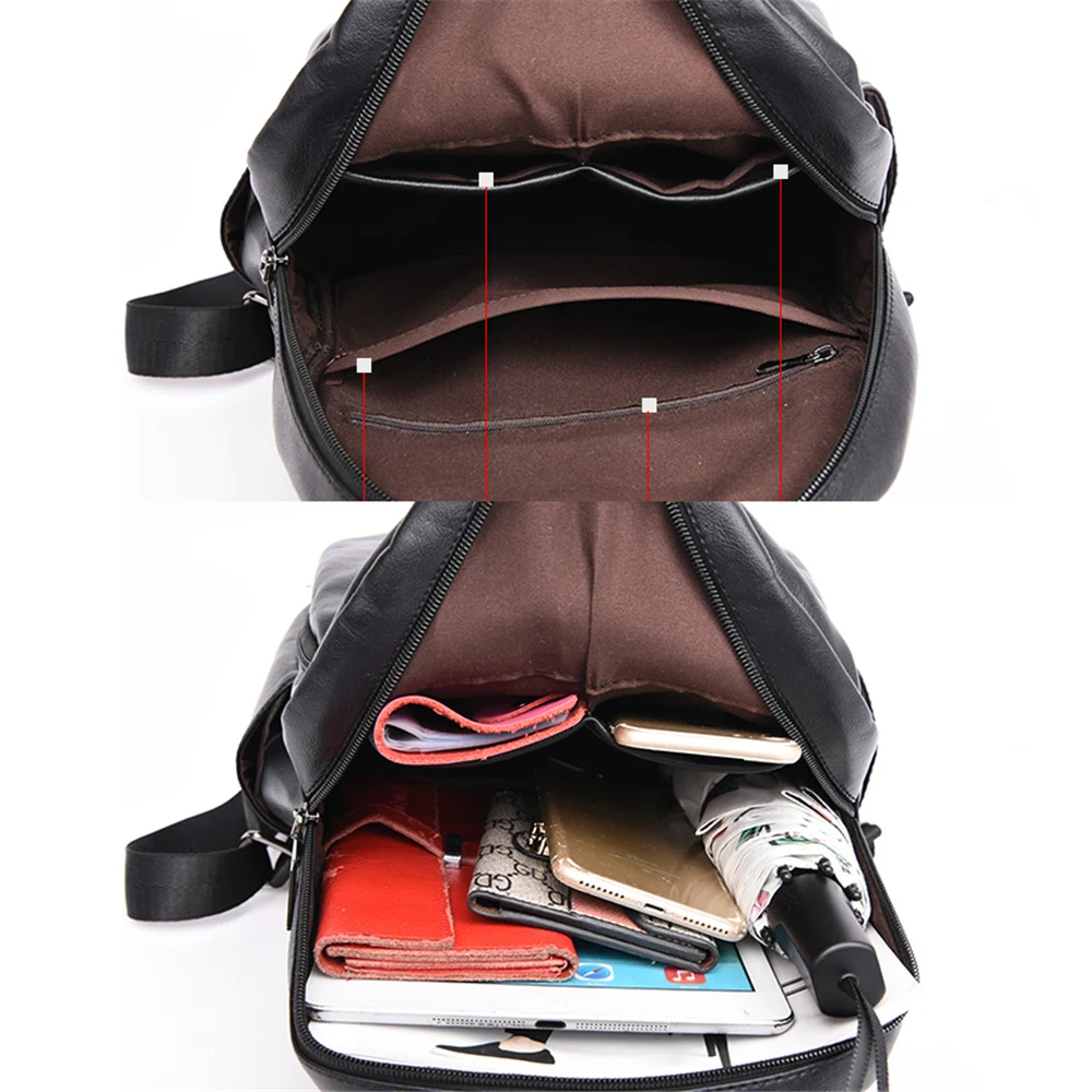 Sac A Dos Femme высококачественный Женский рюкзак из искусственной кожи модные