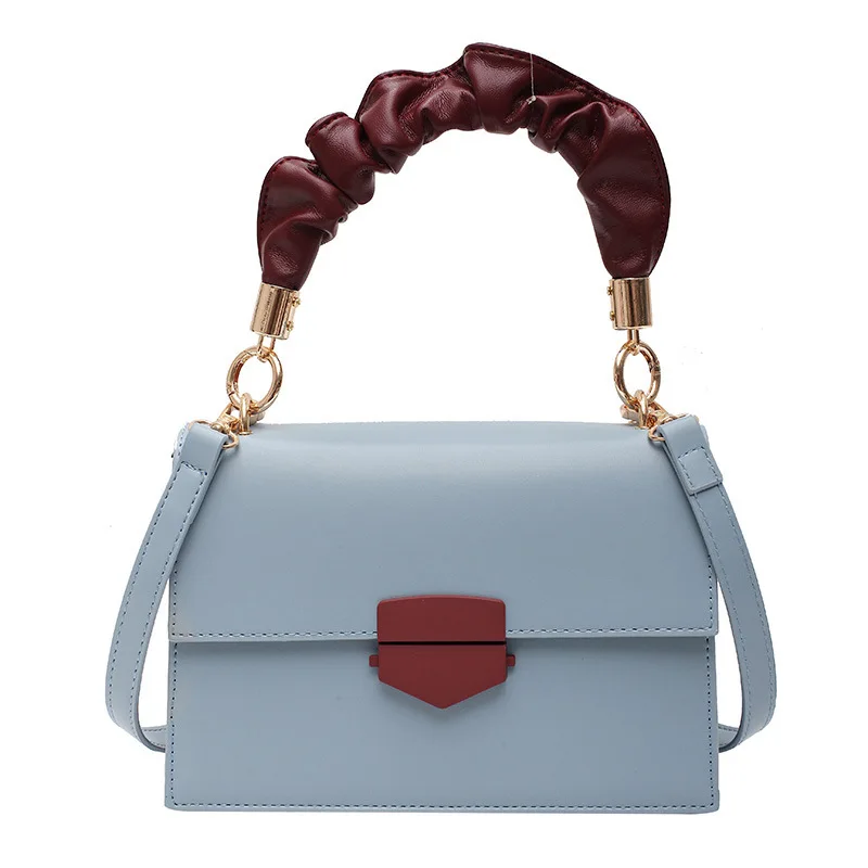 

Simple wild bag Korean ladies handbag 2020 new fashion online celebrity small square bag solid color shoulder messenger bag