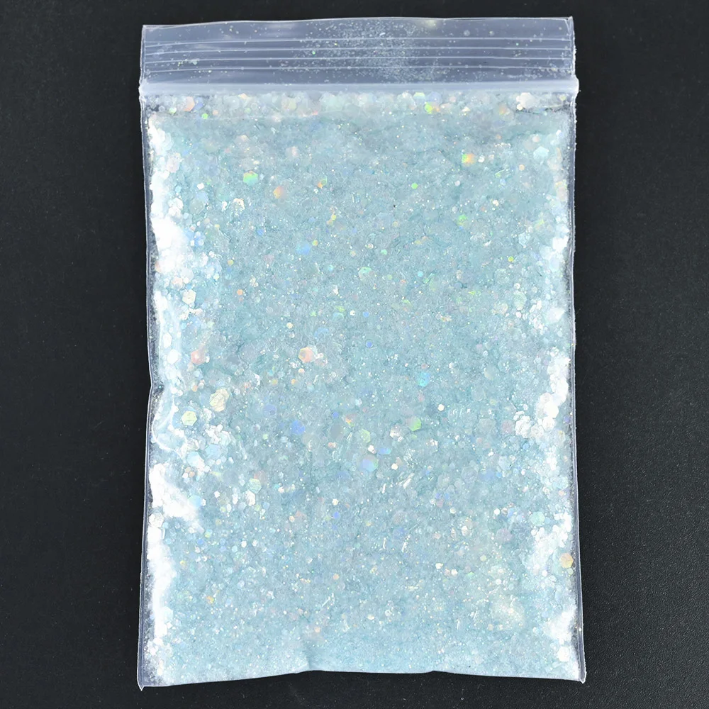 50G Holographic Mixed Hexagon Shaped Chunky Nail Glitter Sequins Laser Sparkly Flakes Slices Manicure Nails Art Decorations 2022 images - 6