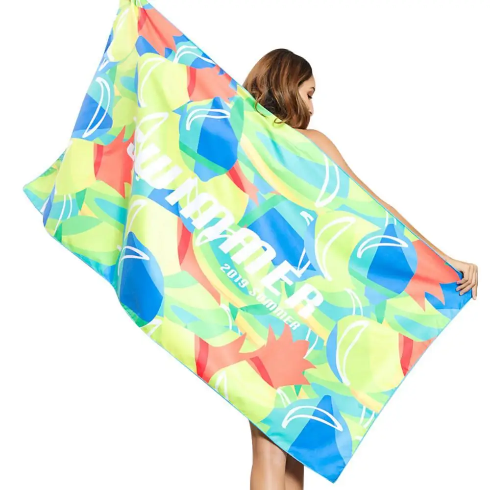 

Горячая распродажа 60%, летнее женское быстросохнущее большое мягкое абсорбирующее пляжное полотенце в полоску с принтом фламинго для плава...