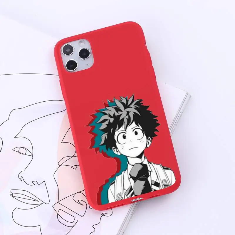 

My Hero Academia Phone Case Candy Color for iPhone 6 7 8 11 12 s mini pro X XS XR MAX Plus