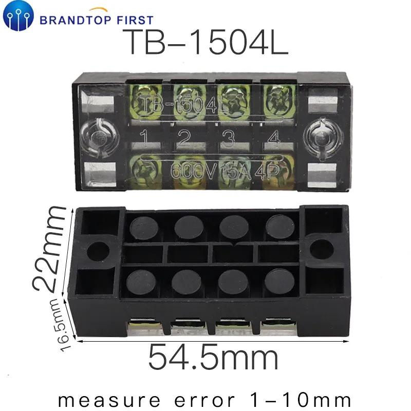 Терминал 600V 15A TB 1503 TB1504 TB1505 TB1506 1510 1512 провод Барьер Блок Клеммная полоса|Терминалы|