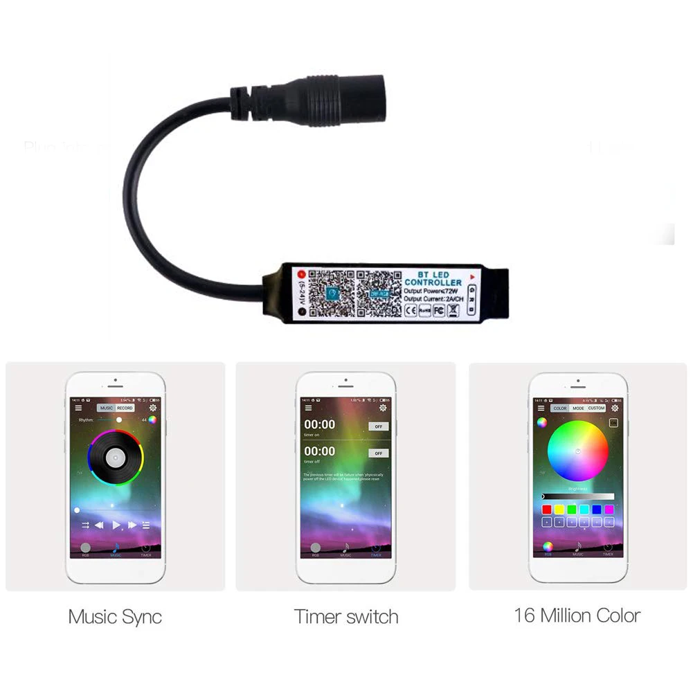 RGB Wi-Fi Bluetooth 5 в телефон с управлением через приложение для подсветки телевизора 12