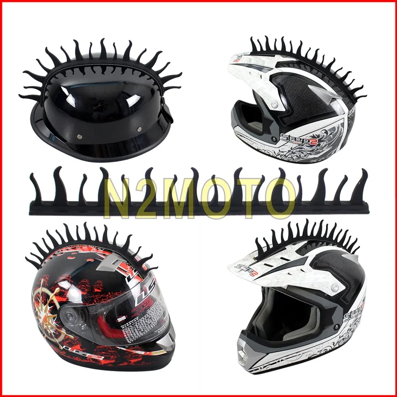 Черная мотоциклетная модель шип Mohawk крутая Резиновая полоса для байкера пила