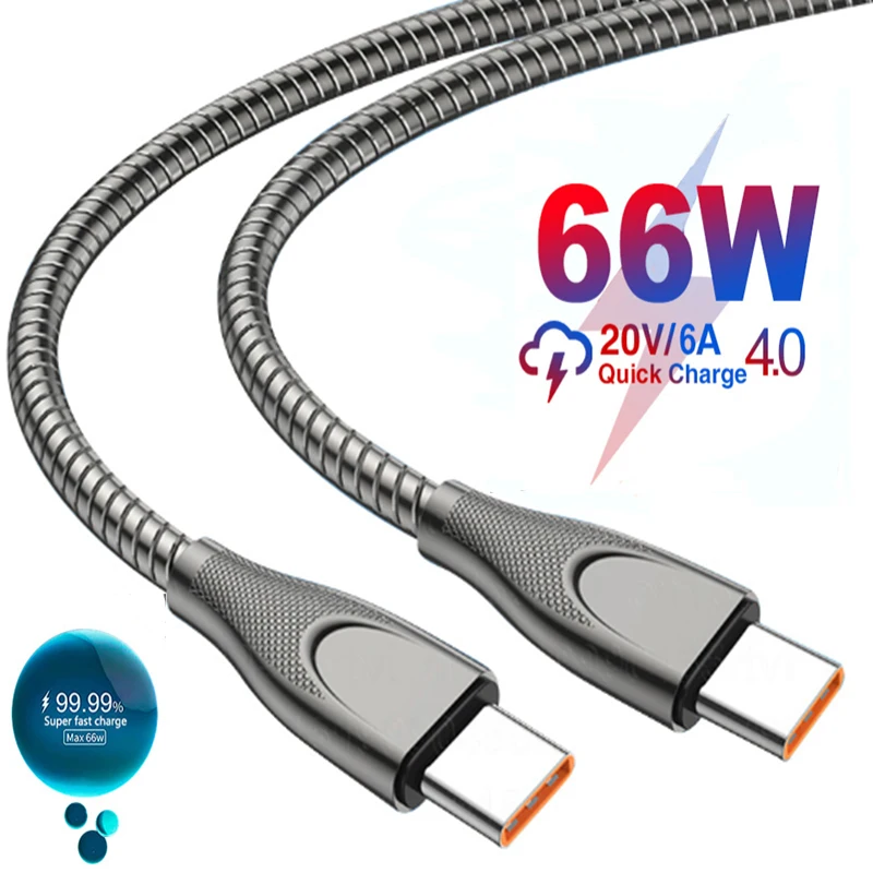 

Кабель USB Type C 6A 66 Вт SCP для Huawei Mate 40 Pro 5A Быстрая зарядка USB C зарядный кабель для передачи данных для Xiaomi Samsung OPPO 1M