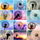 Алмазная 5D картина сделай сам, Одуванчик, алмазная вышивка, мозаика, закат, цветок, вышивка крестиком, мозаика, картина, украшение для дома, подарок