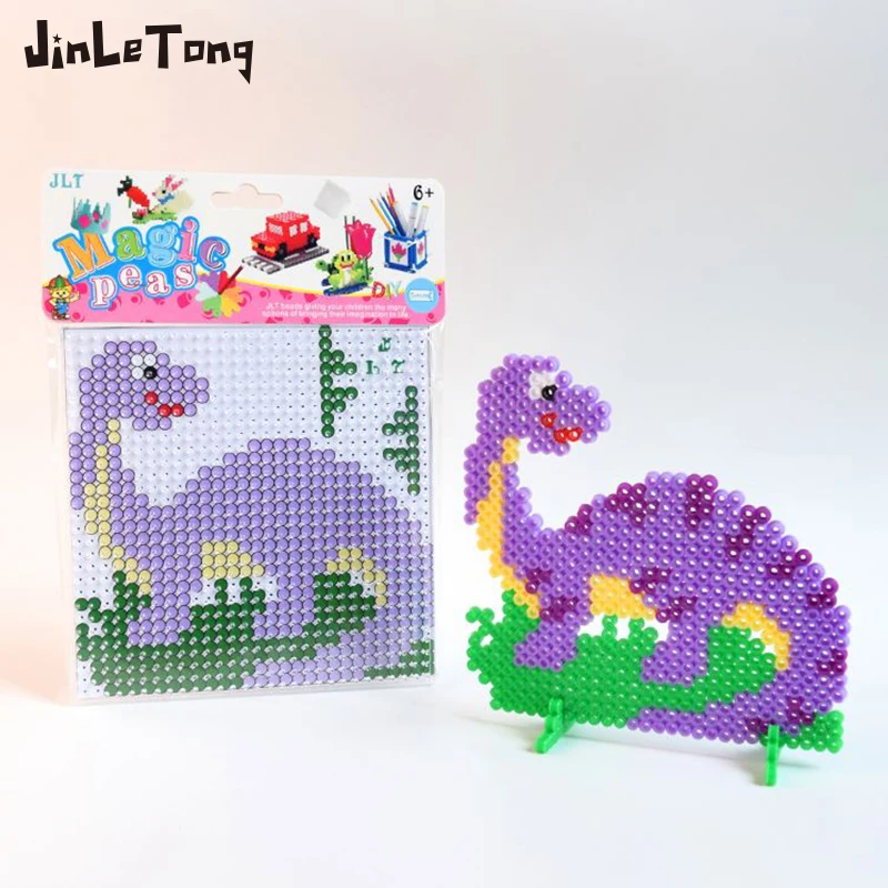 

JINLETONG Hama Bead 5mm DIY Beads Set fuse Bead 3D Puzzle Cartoon Dinosaur DIY Toy Children's Educational Toy Gift