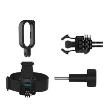 TELESIN Frame Set For Instar 360 GO2 Camera With Headband For Selfie Stick Tripod Helmet Chest Strap Backpack Clip Vlog Shot
