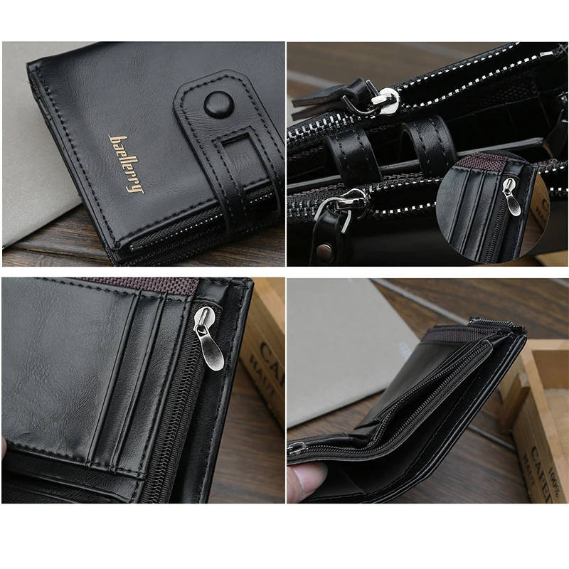 Men's Leather Vintage Wallet Small Fashion High Quality Coin Prokect Multifunction Wallets Male Card Holder Clutch Purse | Багаж и