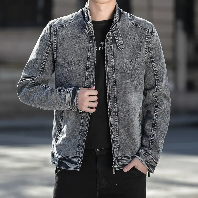 

Men's jacket autumn and winter clothes 2021 new spring and autumn casual Korean version of the trend of men's denim jacket