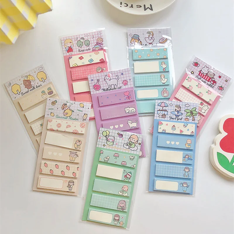 

100 шт. Kawaii Канцтовары Декор милая девушка животное шаблон Блокнот для записей Липкие заметки указательный бумажный планировщик для записей