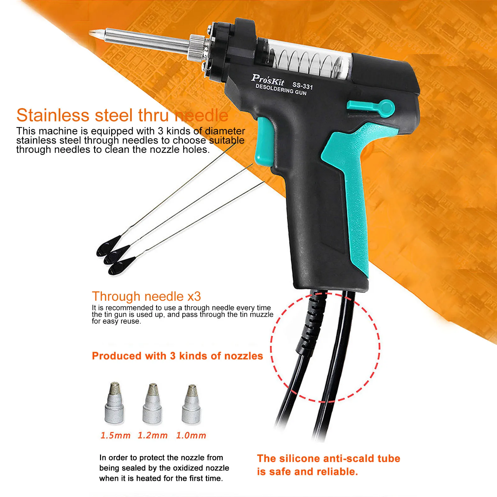 

Прибор для всасывания олова Электрический высокой мощности, автоматический мощный прибор для демонтажа олова, Рабочий стол для удаления ол...