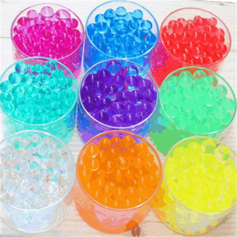 Multicolors Crystal Soil Plant Flower Jelly Mud Water Beads for Plants Pearls Vase Gel Balls Home Decoration-200pcs | Дом и сад