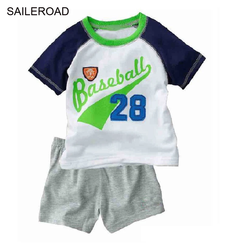 

Комплект детской пижамы SAILEROAD, бейсбольная пижама для девочек, хлопковая детская пижама, одежда для сна для мальчиков, Детская Ночная одежда...