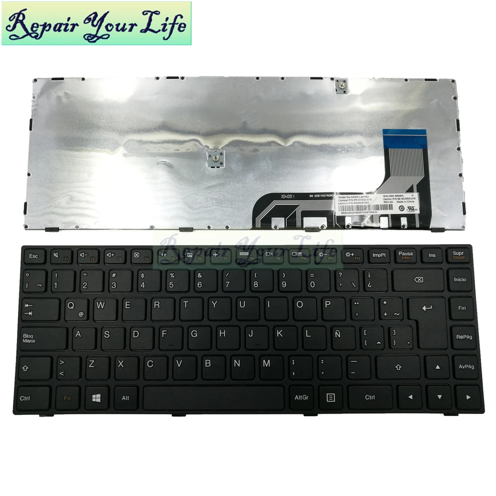 Клавиатура для ноутбука LA Latin Lenovo 100 14iby 9Z.NCMSN.01E 5N20H47053 PK131EQ1A15 NSK BS0SN черный