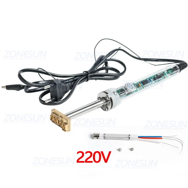 Only 220V ZONESUN 220 В/60 Вт ручной брендовый аппарат для горячего тиснения и охлаждения кожи, тисненый логотип на заказ, торговая марка со стоимостью доставки - Цвет: Only 220V