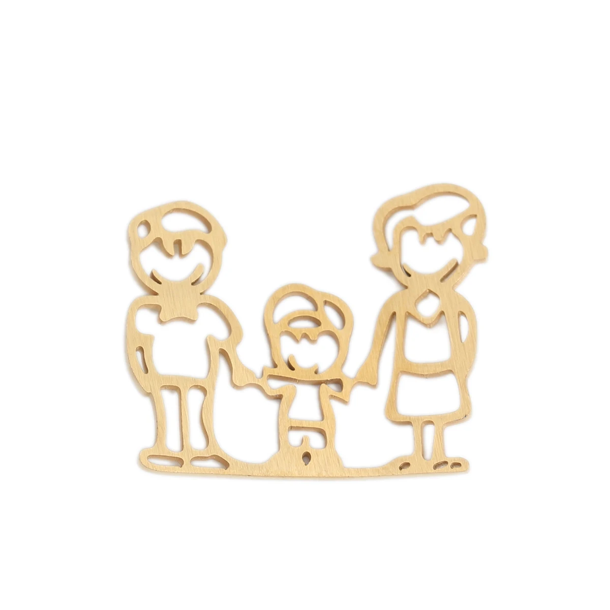 

3 PCs Parent-child 304 Stainless Steel Connectors Human Gold Color Hollow 27mm x 23mm,