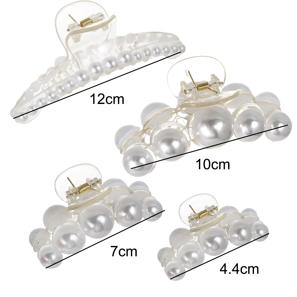 

1PC Fashion Woman Classic Elegant Big Pearl Hair Claws Hair Clips Crab Girls Hair Accessories Hairpins Female Ornament Barrettes