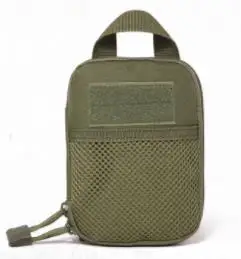 Мужская тактическая Сумка Molle, поясная сумка, маленький карман, военная поясная сумка для бега, сумка для путешествий, кемпинга, сумки с мягкой спинкой - Цвет: Армейский зеленый