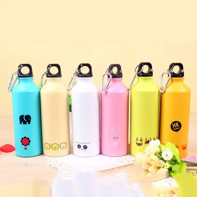 500 мл портативная бутылка для воды с милым рисунком из мультфильма спортивная