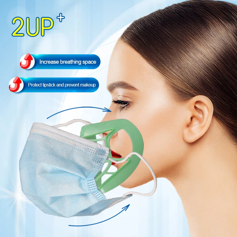 1 Pcs 6 Color Breathable Lipstick Protection Breathing Space Increase Nose 3D Mask Bracket Helps To Breathe Smoothly |