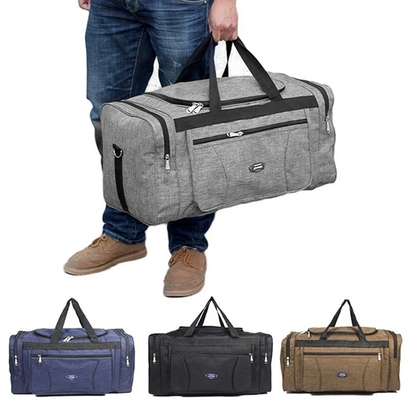 

Водонепроницаемая Дорожная сумка из ткани «Оксфорд» для мужчин, большой ручной чемодан, деловая вместительная спортивная сумка для выходн...
