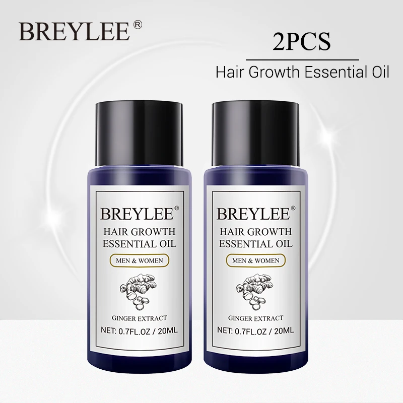 

BREYLEE Hair Growth Essential Oil 2PCS Fast Powerful Hair Products Hair Care Prevent Baldness Anti-Hair Loss Serum Increase Hair