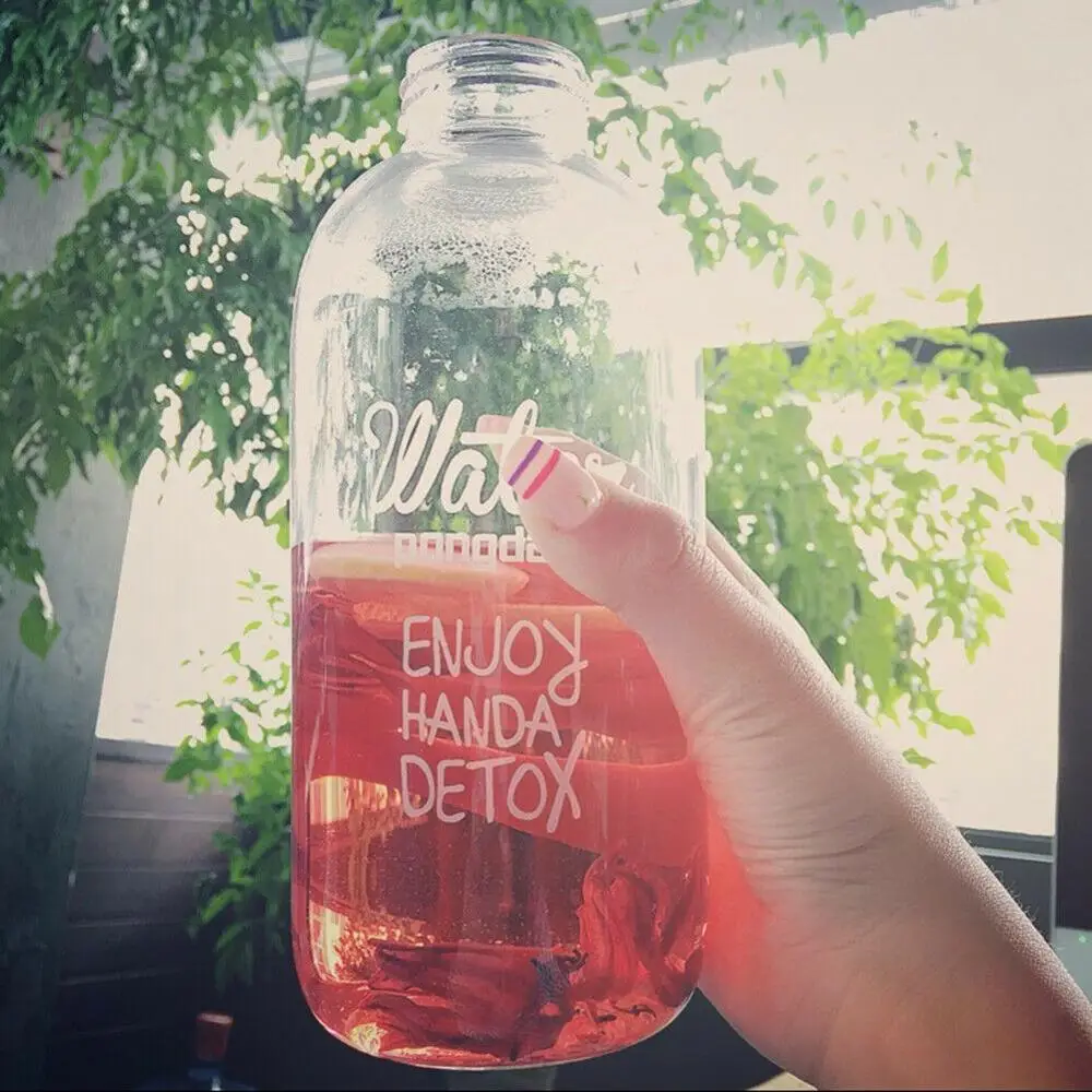 

600/1000ML Portable Sport Drinking Water Bottle Outdoor Camping Cycling Travel Tea Fruit Juice Big Capacity Exquisite Bottle