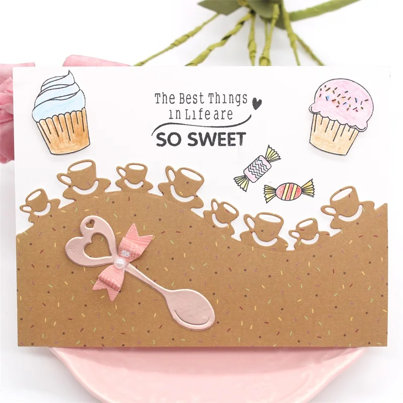 KLJUYP кофейная чашка металлические Вырубные штампы для скрапбукинга бумажные