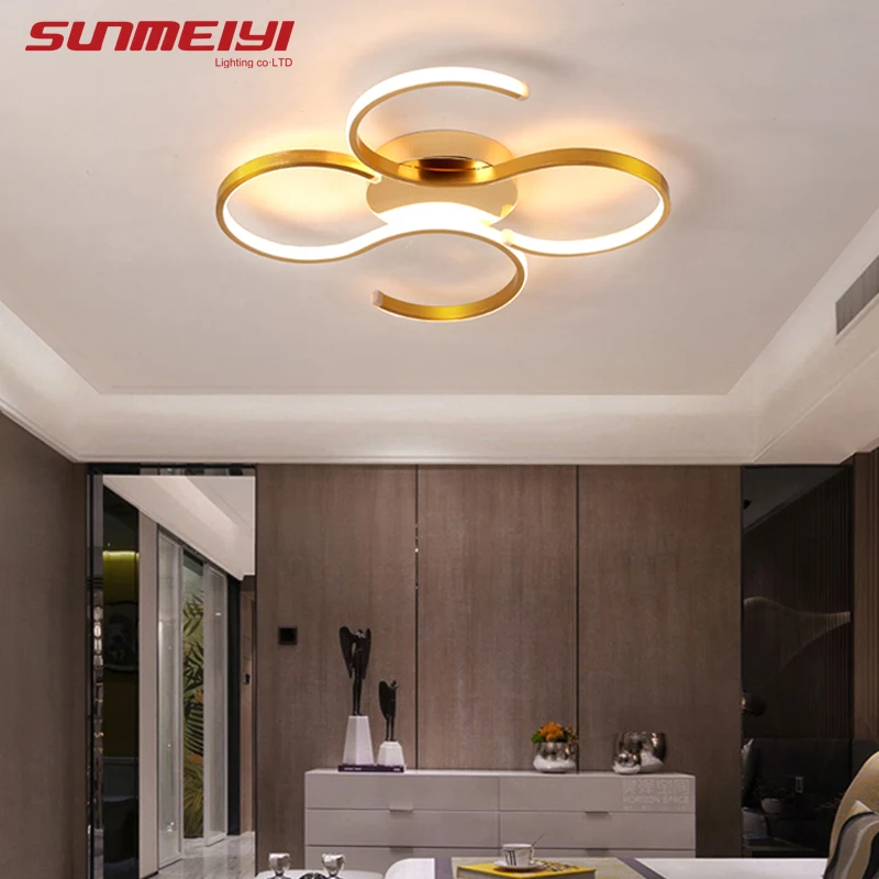 Креативный потолочный светильник алюминиесветодиодный изогнутая Скандинавская