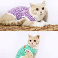 dog cat clothes pet cotton stripes vest small all seasons