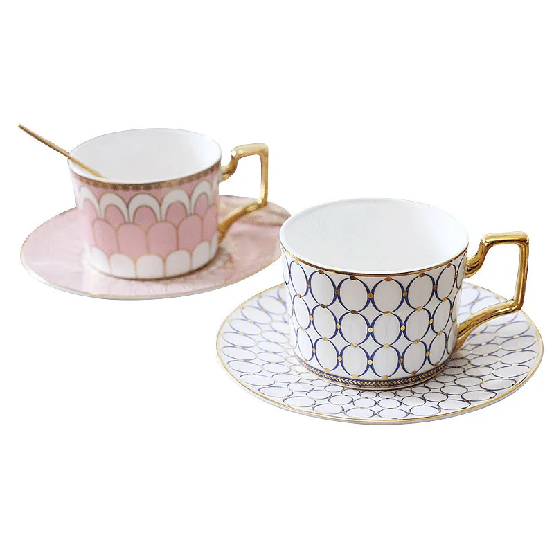 

Ceramic coffee cup Phnom Penh European English afternoon tea with saucer spoon