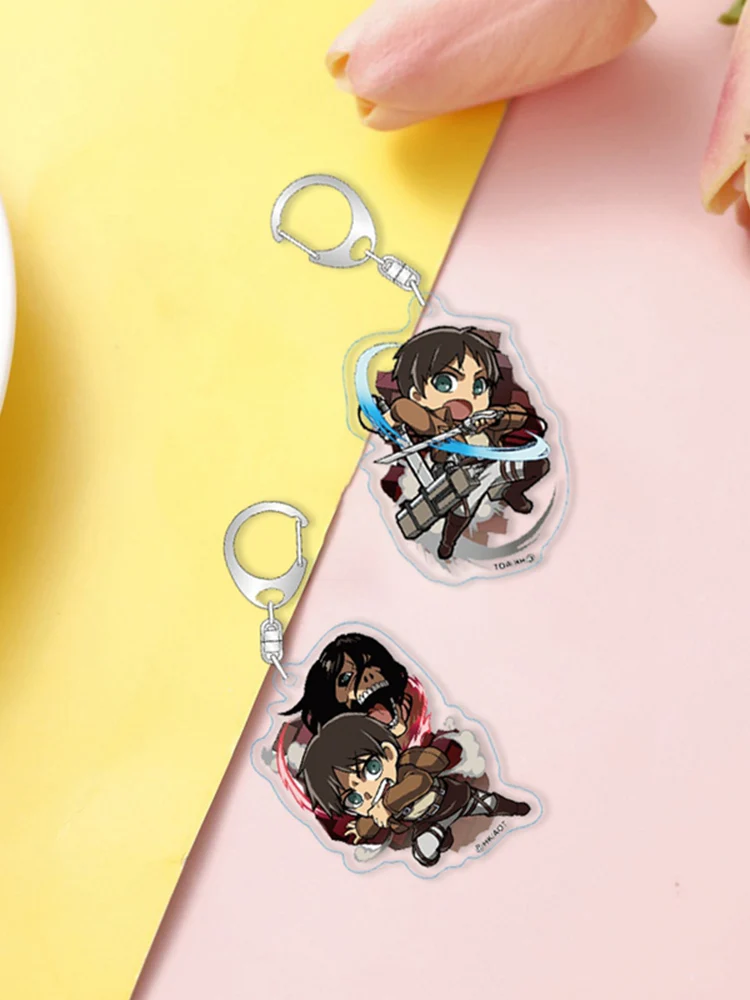 Брелок для ключей в стиле аниме Атака Титанов милый мультяшный автомобильный