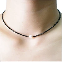 liiji unique 2021 choker necklace real black spinel freshwater pearl 925 sterling silver women gift for mothers friend