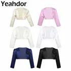 Нарядное свадебное пальто в форме Платья с цветочным узором для девочек, детское болеро с длинными рукавами для девочек, болеро, свитер, вечернее платье, короткий кардиган