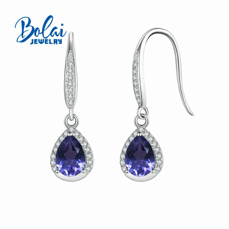 Bolaijewelry искусственные драгоценные камни в форме капли воды|Серьги-подвески| |