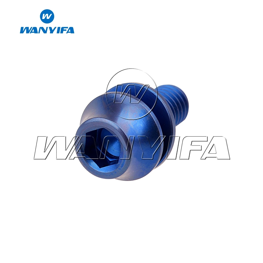 Титановый "Wanyifa" Ti Болт M5x12mm с шайбами, велосипедные бутылки для воды клетка болты с шестигранной головкой, соответствующие стандартам Американского общества по