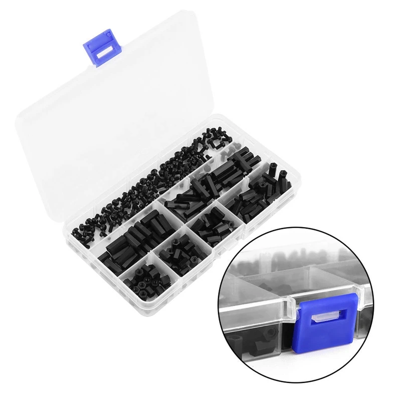 Набор пластиковых нейлоновых промежуточных винтовых гаек M3 250 шт.|Детали