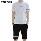 Мужской спортивный костюм из 2-х предметов, футболка и шорты, брендовая одежда, лето 2021