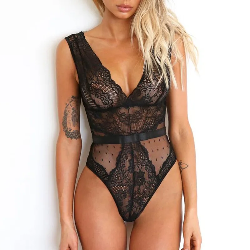 

Кружевной комплект нижнего белья для женщин глубокий v-образный вырез с цветочной вышивкой сексуальный комбинезон облегающий спортивный к...