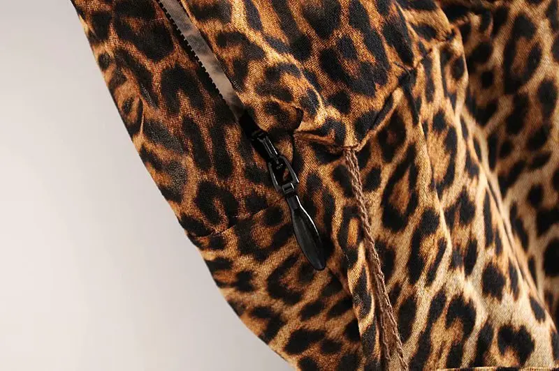 Новинка женское сексуальное мини-платье с v-образным вырезом и леопардовым