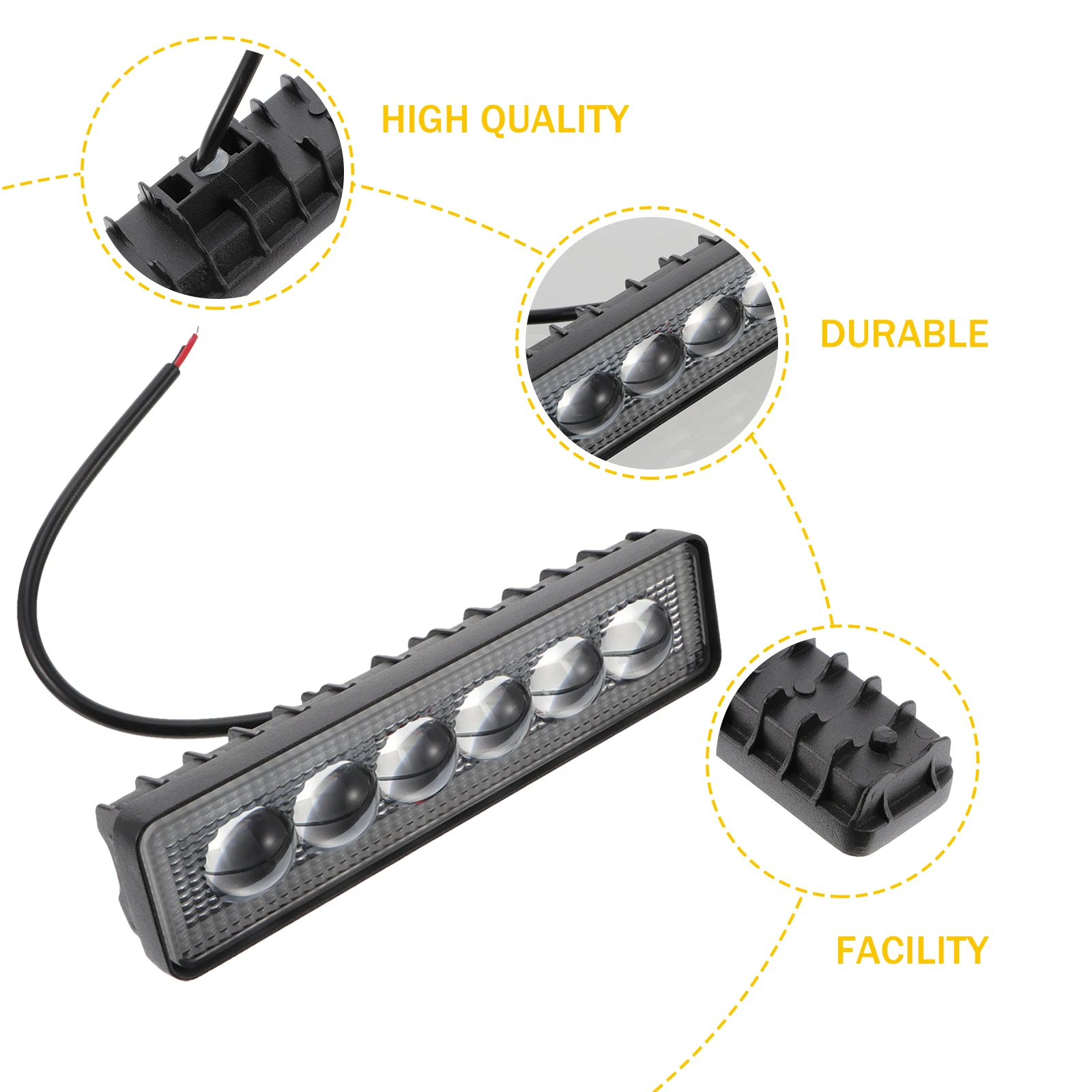 

CR 2 Pcs Car Work Light Creative Durable Useful Portable Practical Auto Work Light LED Driving Light