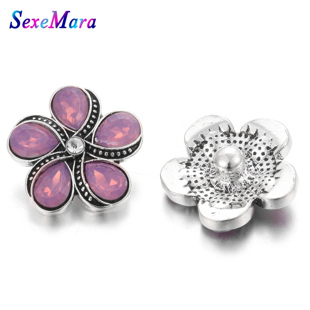 6 шт./лот новинка ювелирное изделие 20 мм металлические цветы кнопки браслет с