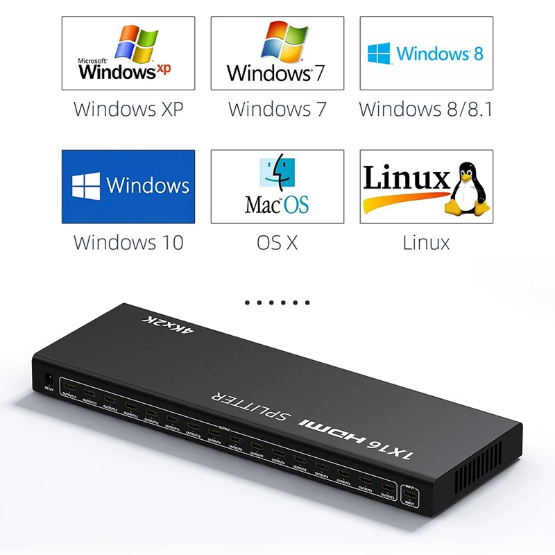 4k x 2k HDMI сплиттер 1x16 видео дистрибьютор преобразователь 4K 3D HD 1080P 1 в 12 16 Выход для PS3