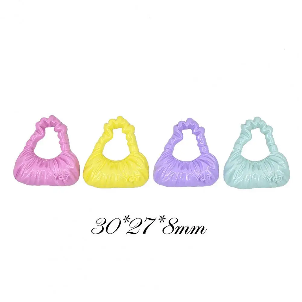 

4Pcs Mini Resin Simulation Shoulder Bag Design Dollhouse Toy DIY Play Kids Gift Decoration DIY Material Of Mobile Phone Case