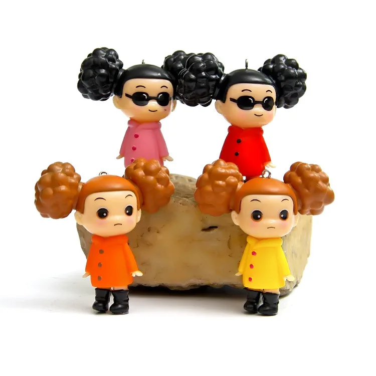 Оригинальные модные куклы ручной работы с героями мультфильмов 4 шт. брелок