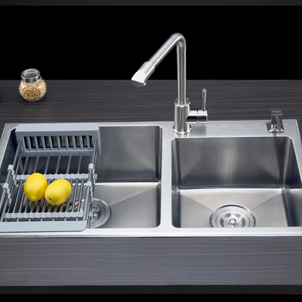 

Kitchen Retractable Draining Rack Sink Water Rack Basket Expandable Deep & Large Dish Drying Rack