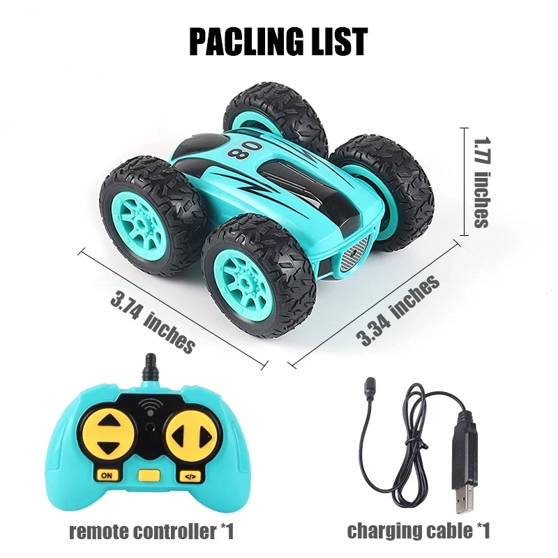 

RC Car RC Stunt Car Drift Double-sided Bounce 2.4G 4CH Remote Control Car Rock Crawler Roll Car 360 Degree Flip Kids Robot Toys