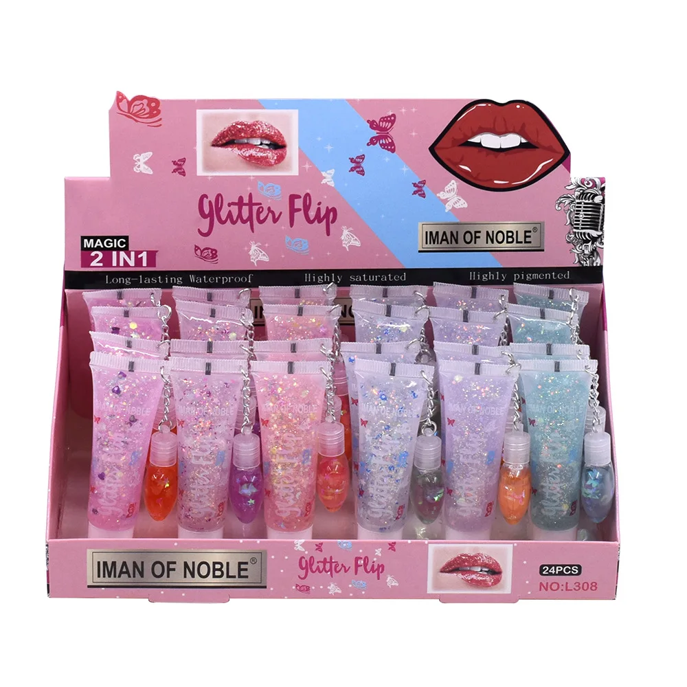 

Cute Shiny Cherry Vitamin E Mineral Oil Moisturizing Volume Tint Matte Liquid Lipstick Makeup Plumping Clear Lip Gloss